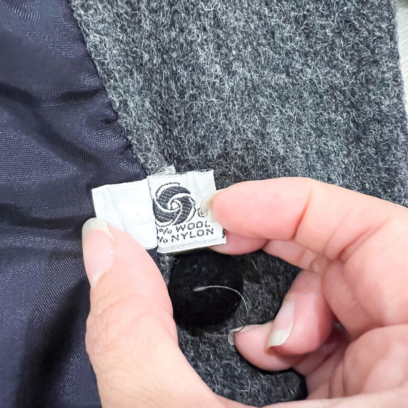 Vintage Rothschild Wool Blend Peter Pan Jacket Grey Black Size 3T Girls - Picture 7 of 12